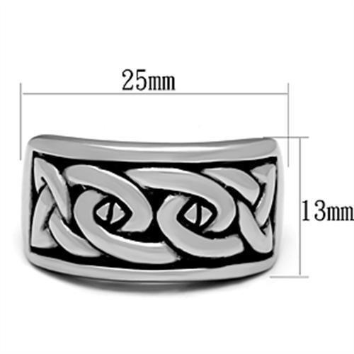 JCE381 High polished (no plating) Stainless Steel Ring with No Stone